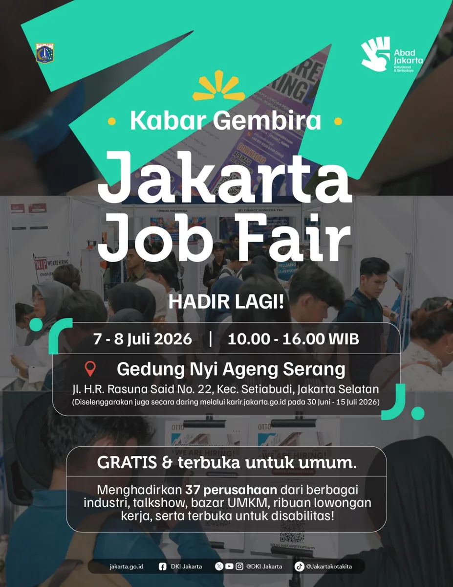Job Fair Provinsi Papua Selatan 2026 (Suku Dinas TKTE Wilayah Provinsi Papua Selatan Barat) : 7-8 Juli 2026