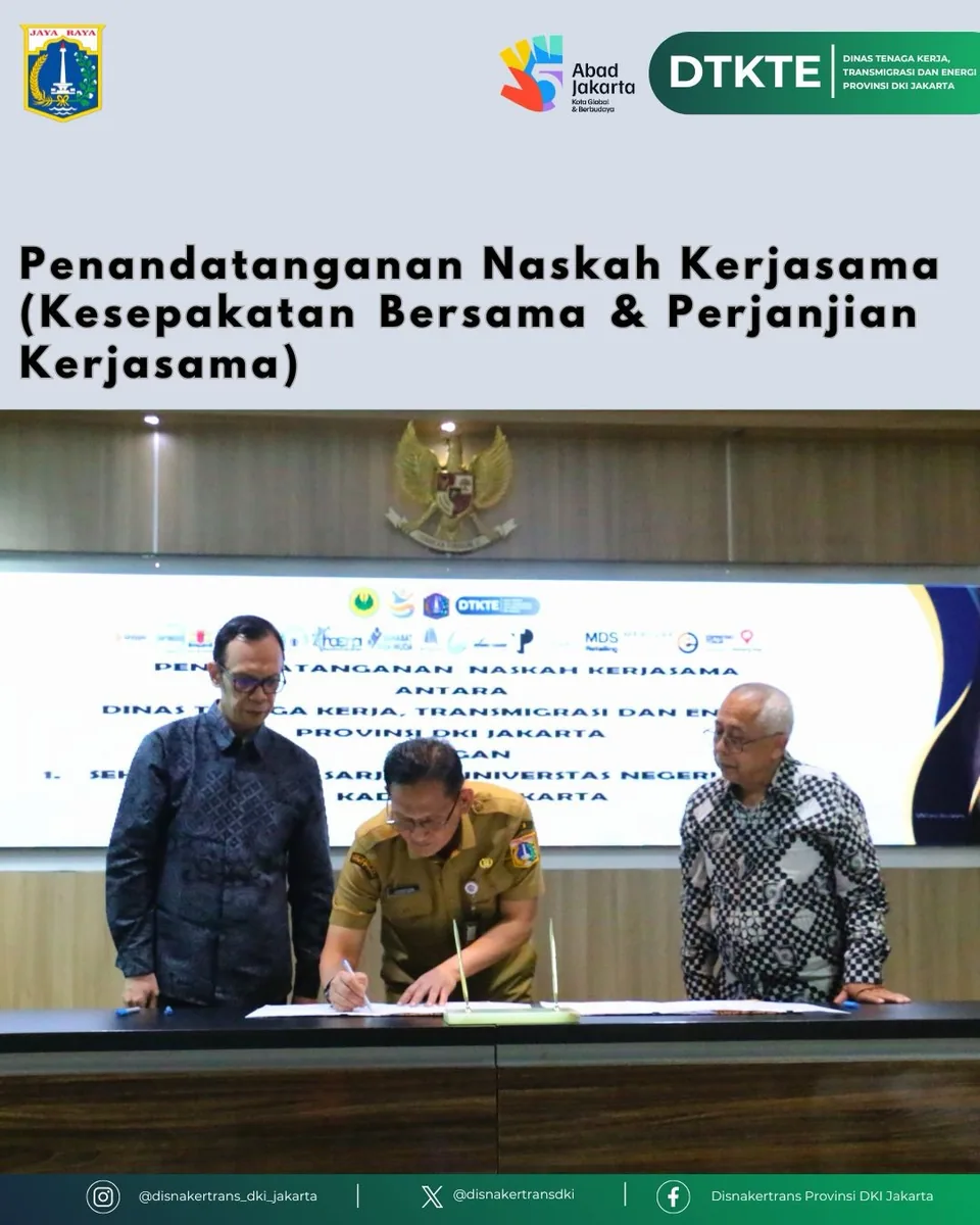 Penandatanganan Naskah Kerjasama (Kesepakatan Bersama & Perjanjian Kerjasama)